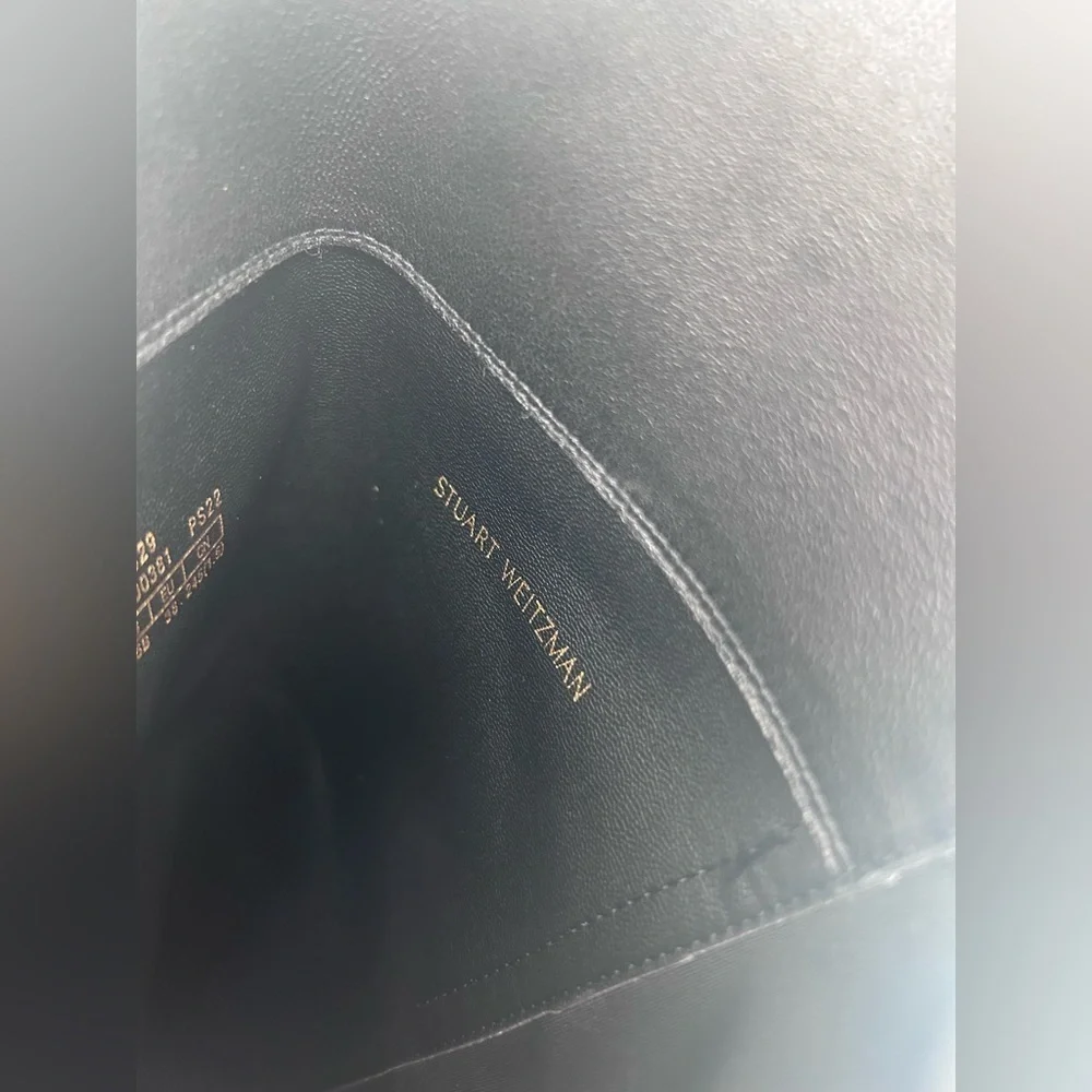 New $950 STUART WEITZMAN 5050 BOOT STRETCH LEATHER OVER THE KNEE BLACK 7.5 S4829 - Picture 16 of 16